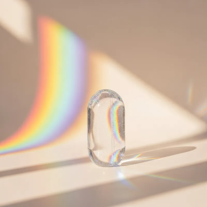 Soothing Pastel Beige with Iridescent Magical Background