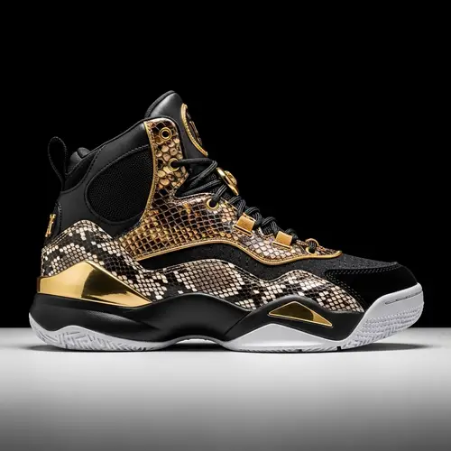Luxurious High-Top Basketball Sneaker Design with Opulent Details