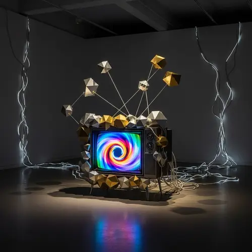 Abstract Style Television Set | Unique TV Artwork