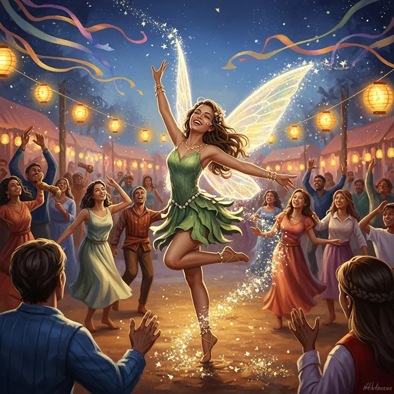 Whimsical Fairy Painting for Joyful Celebration Whimsical Fairy Painting for Joyful Celebration