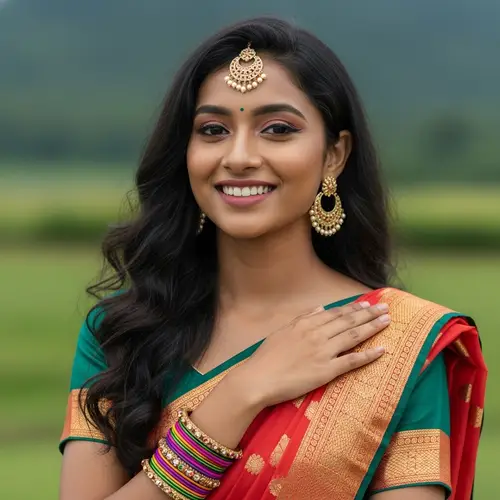 Beautiful Indian Girl in Traditional Sari | Ethnic Beauty Portrait
