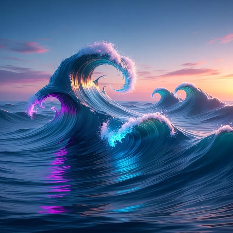 Surrealistic Ocean Waves: A Dreamscape Journey Surrealistic Ocean Waves: A Dreamscape Journey