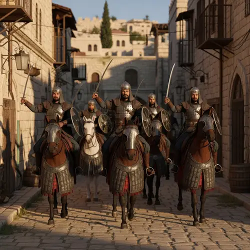 Epic Muslim Horse Riders in Historic Jerusalem