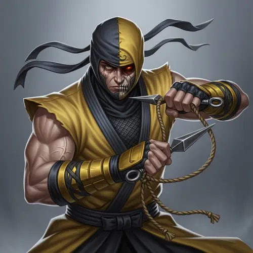 Mortal Kombat Scorpion: Ninja Martial Artist Character