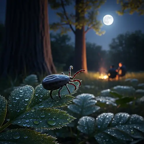A Nighttime Encounter: A Tick Observes Its World