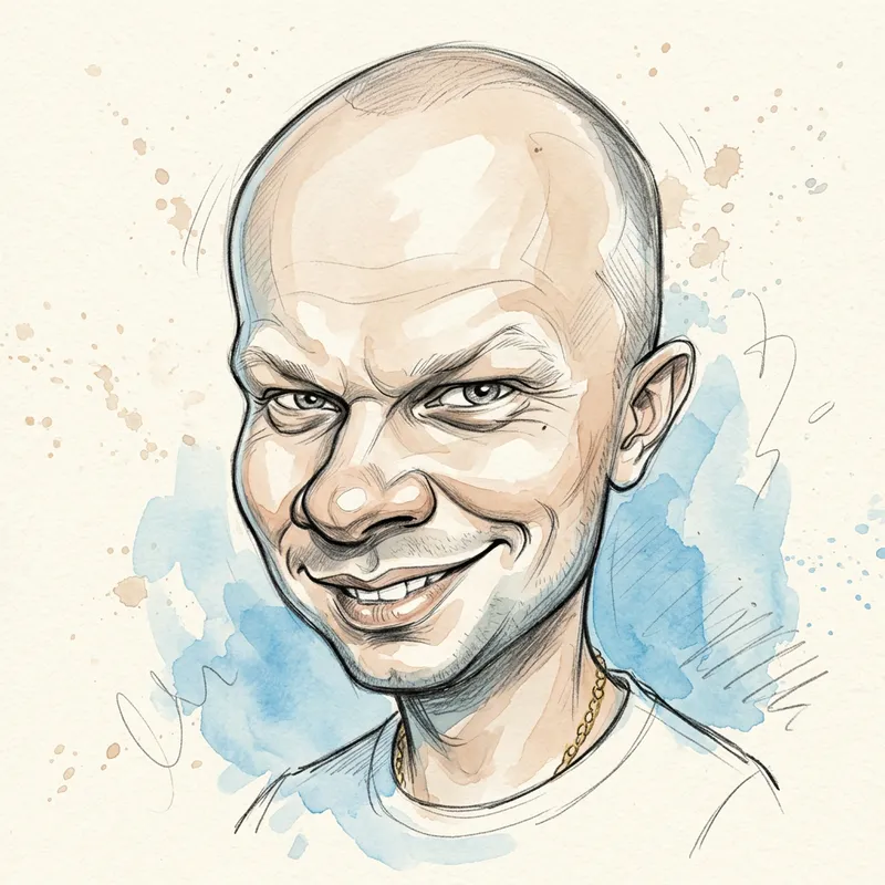 Unique Hand-Drawn Caricatures in Watercolor Style