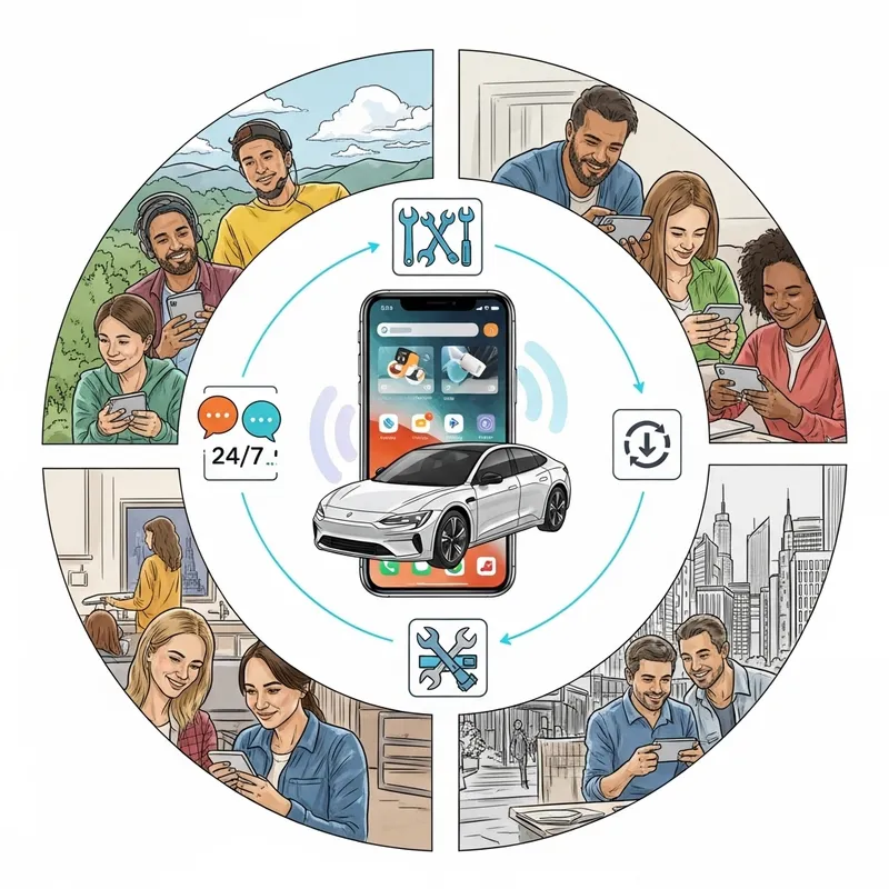 Holistic Product Services & User Experience Illustration