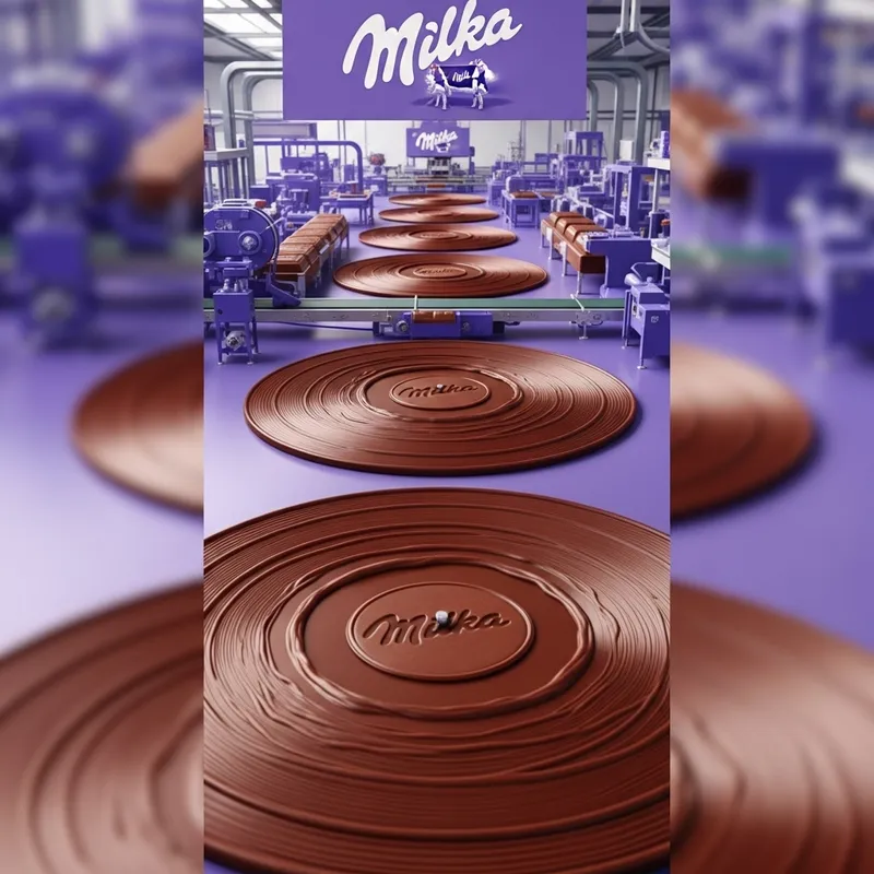 Milka Fabric Chocolate Vinyl Records | Sweet Melodies Milka Fabric Chocolate Vinyl Records | Sweet Melodies