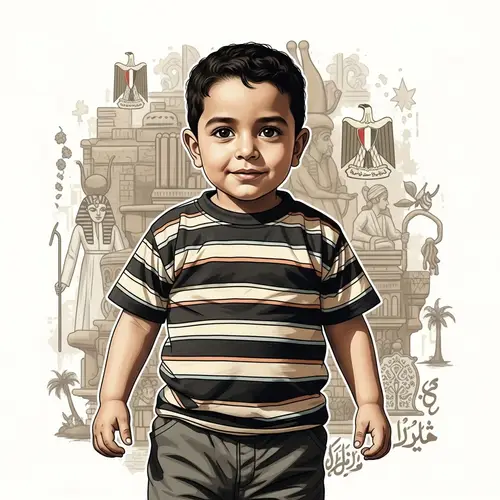 Young Egyptian Boy Portrait | Rich Cultural Background