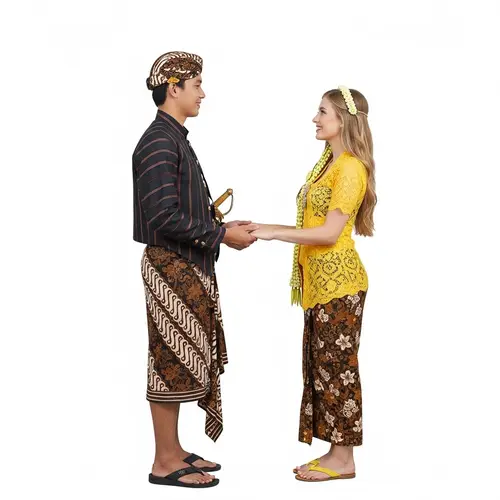 Photo-Realistic Young Javanese Man and Caucasian Woman Couple in Intricate Detail