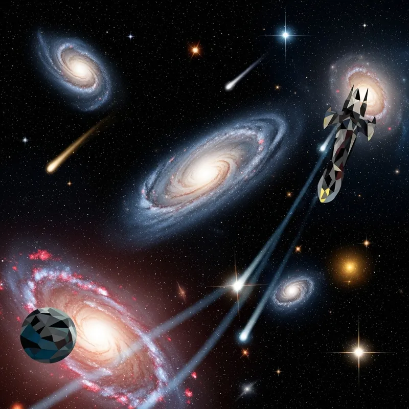 Abstract Space Exploration Art | Cosmic Landscape | Grandeur & Mystery