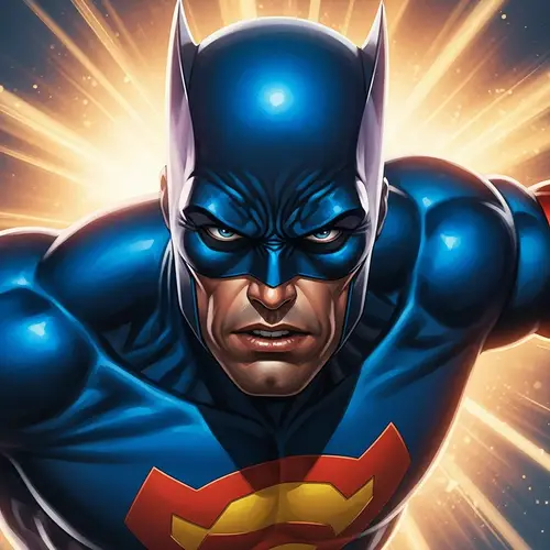 Dynamic Superhero Face | Comic Book Inspiration in Vibrant Colors