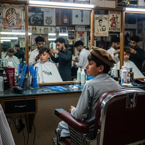 Pashtoon Boy Patience in Barber Shop | Friends Haircuts