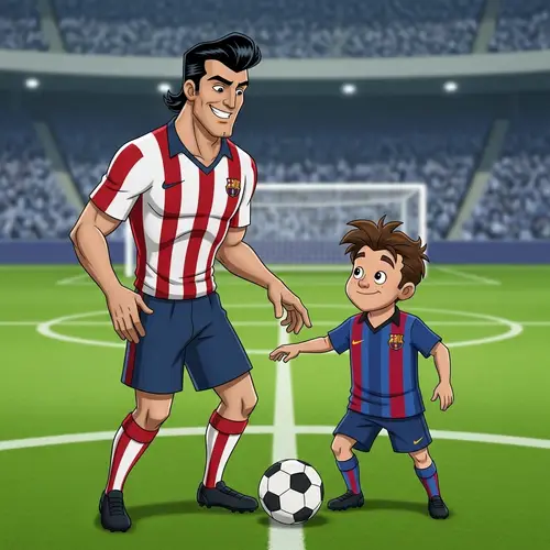 Cristiano Ronaldo and Messi Pixar Soccer Match