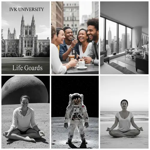 Black & Grey Dreamboard: 5 Life Goals Illustrated