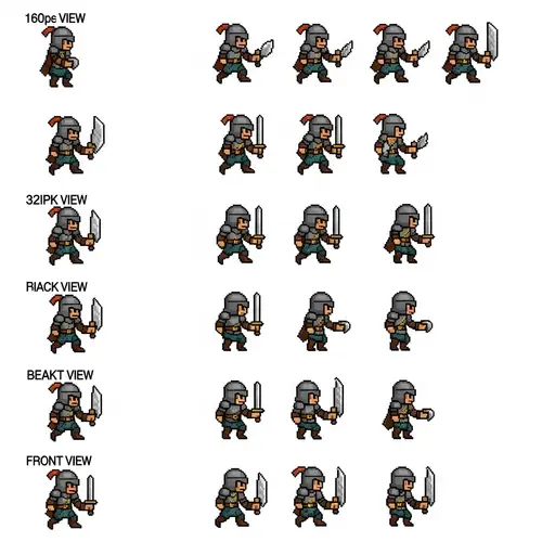 Dungeons & Dragons Pixel Art Sprite Sheet
