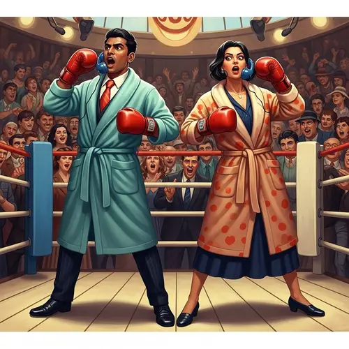 Vibrant Sales Showdown: South Asian Male vs. Middle-Eastern Female