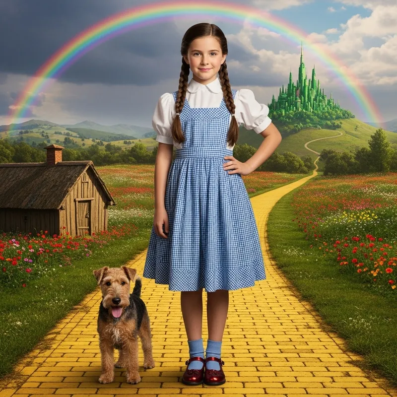 Dorothy Gale in Wizard of Oz Theme on Yellow Brick Road