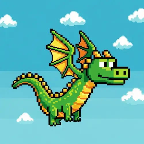 8-bits Pixel Flappy Dragon Game | Fun Arcade-style Play