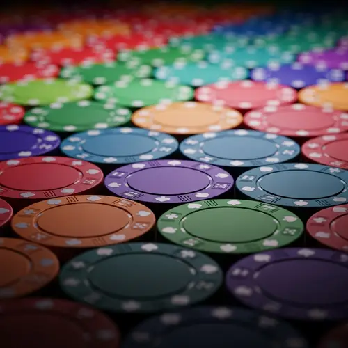 Stunning Close-Up of Vibrant Poker Chips