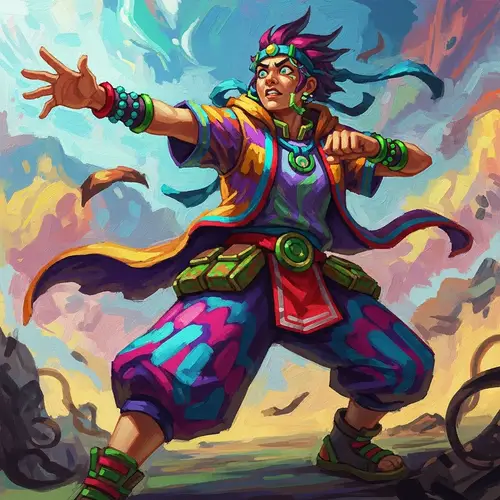 Vibrant Guardian: Fantasy Digital Art Showcase