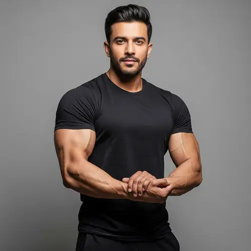 Handsome South Asian Muscular Man | Aura of Charm & Confidence