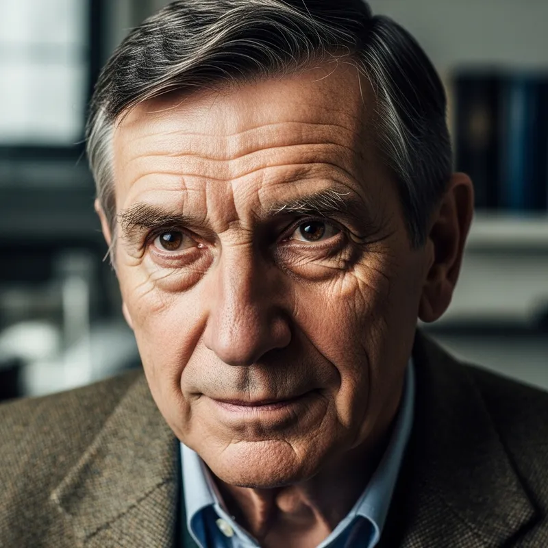 Niels Bohr Portrait: Dark Hair, Thinker's Expression | Photo