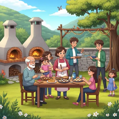 Levantine Family Prepares for New Year in Idyllic Village Setting