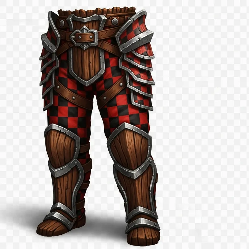 Fantasy Armored Pants with Lumberjack Theme