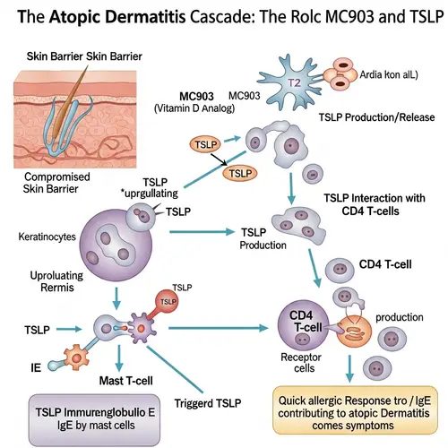 Illustrative Diagram: MC903 Protein & Atopic Dermatitis Pathogenesis