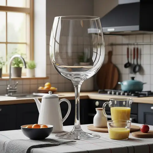 Giant Drinking Glass on Tablecloth | Scale Comparison