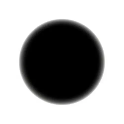 Deep Black Sphere Against White Background