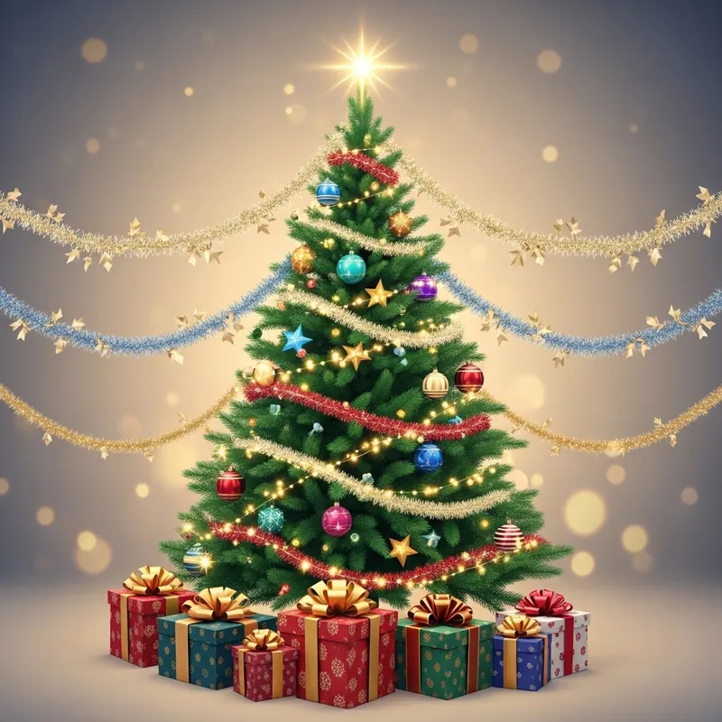 Sparkling Christmas Tree Decorated Whimsically Sparkling Christmas Tree Decorated Whimsically