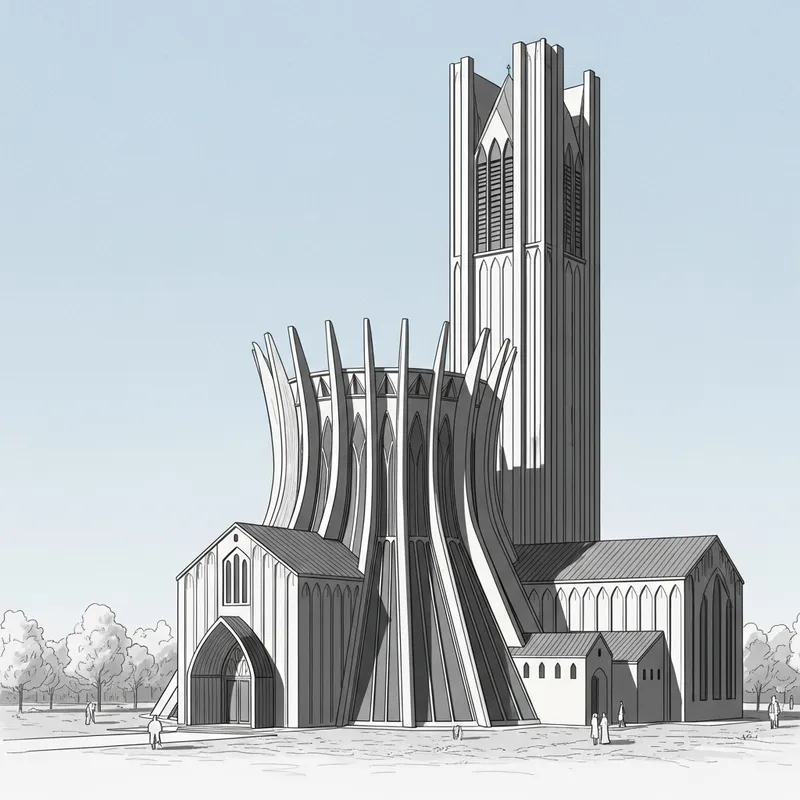 Pentagon Shaped Cathedral and Tower | Architectural Marvel