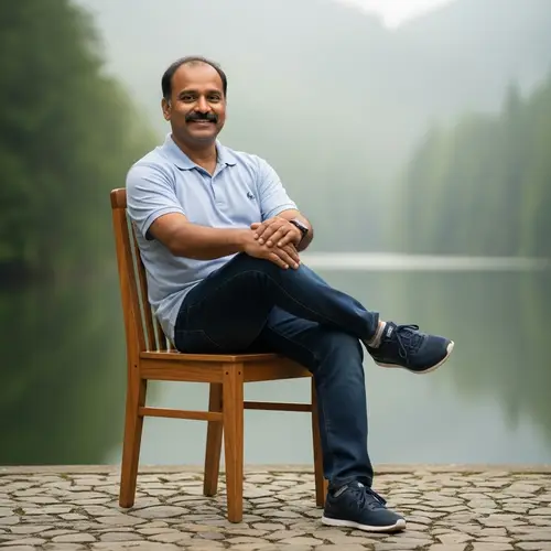 Male Sitting Peacefully Amidst Natural Beauty | Reflection of Strength & Compassion