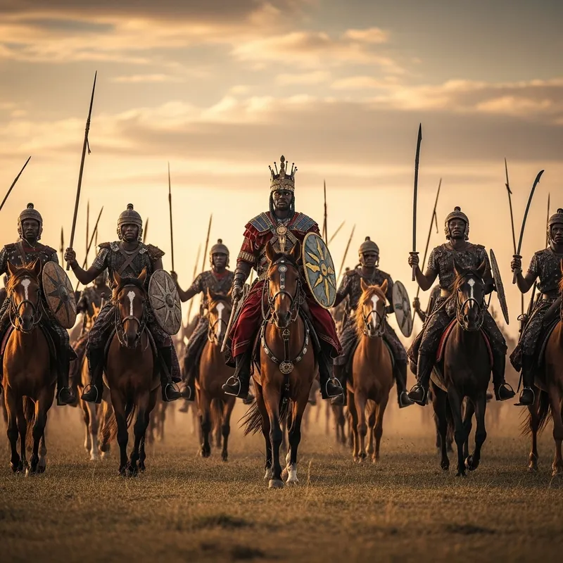Powerful African Cavalry Led by a King