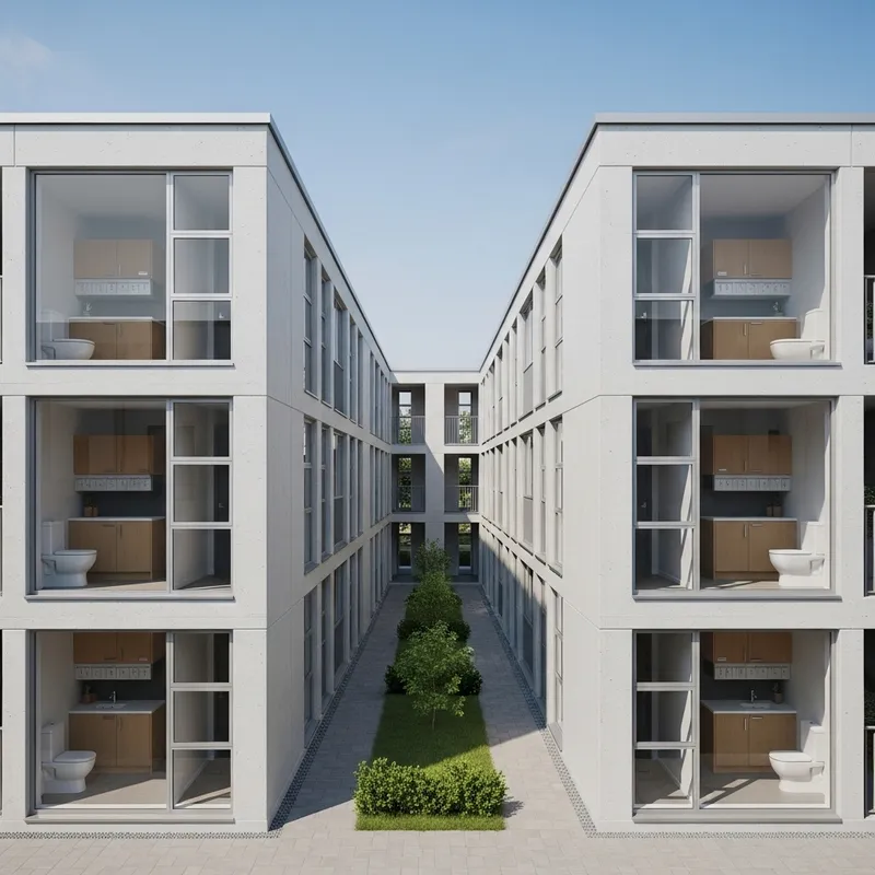 Modern 1-Bedroom Flats: 3 Floors of Comfort