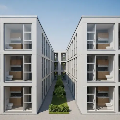 Modern 1-Bedroom Flats: 3 Floors of Comfort