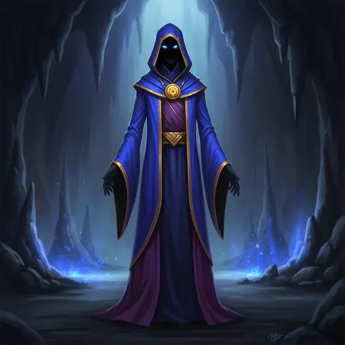 Ranni - Enchanting Fantasy Character in Royal Blue & Deep Purple Robes
