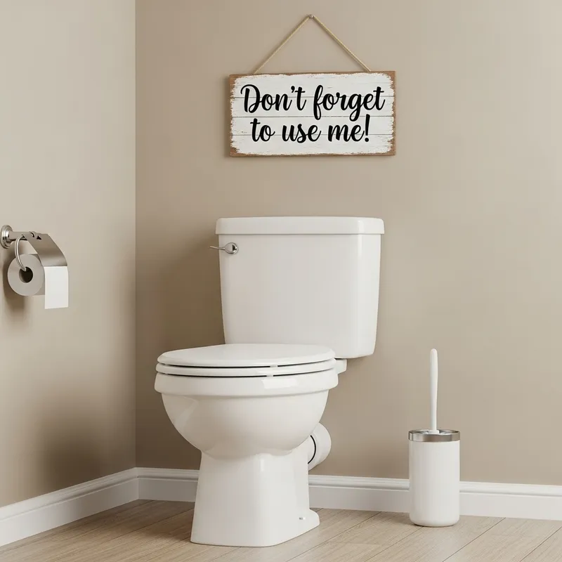 Friendly Reminder: Use the Toilet Brush for Bathroom Cleanliness Friendly Reminder: Use the Toilet Brush for Bathroom Cleanliness