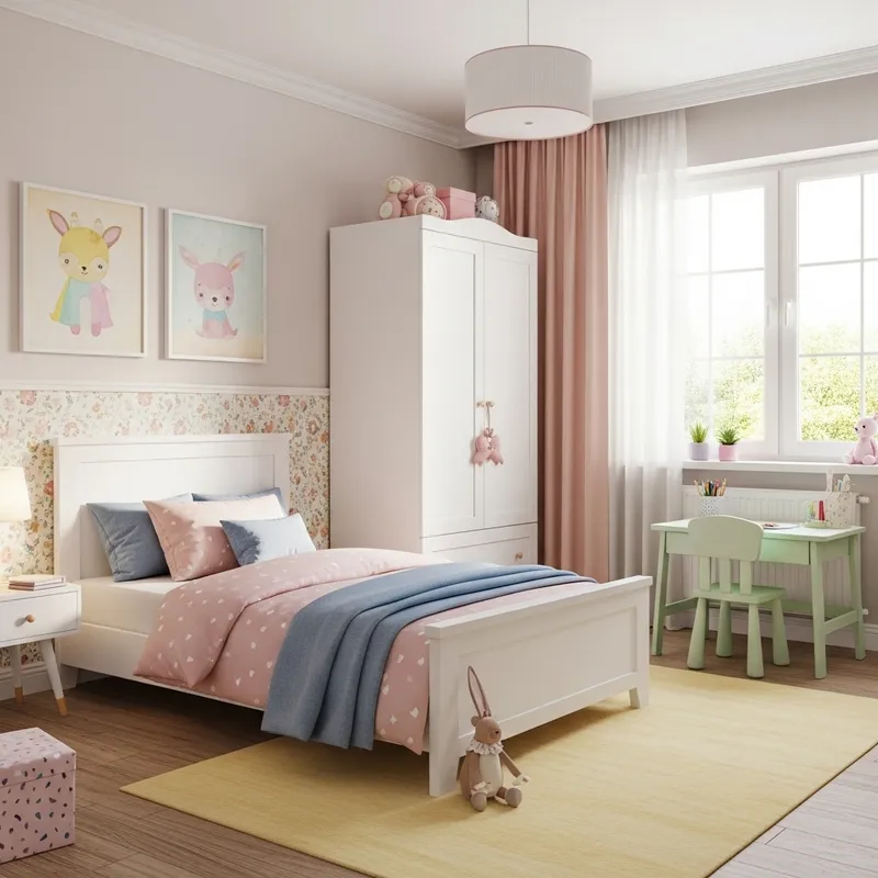 Adorable Girl's Room Decor: Soft Pastel Colors & Cute Animals Adorable Girl's Room Decor: Soft Pastel Colors & Cute Animals