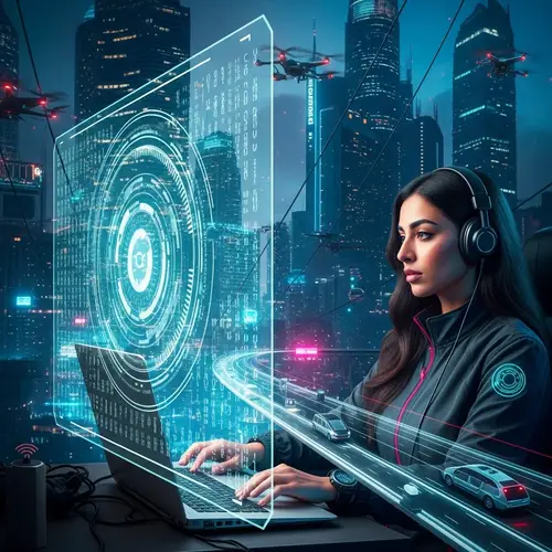 Futuristic Cyberpunk Data Encryption | Tech Clothing Scene