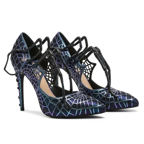 Chic Spider-Inspired Heels for Modern Fashionistas