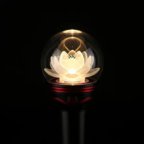 Kpop-Inspired Lightstick with Glowing Lotus Flower