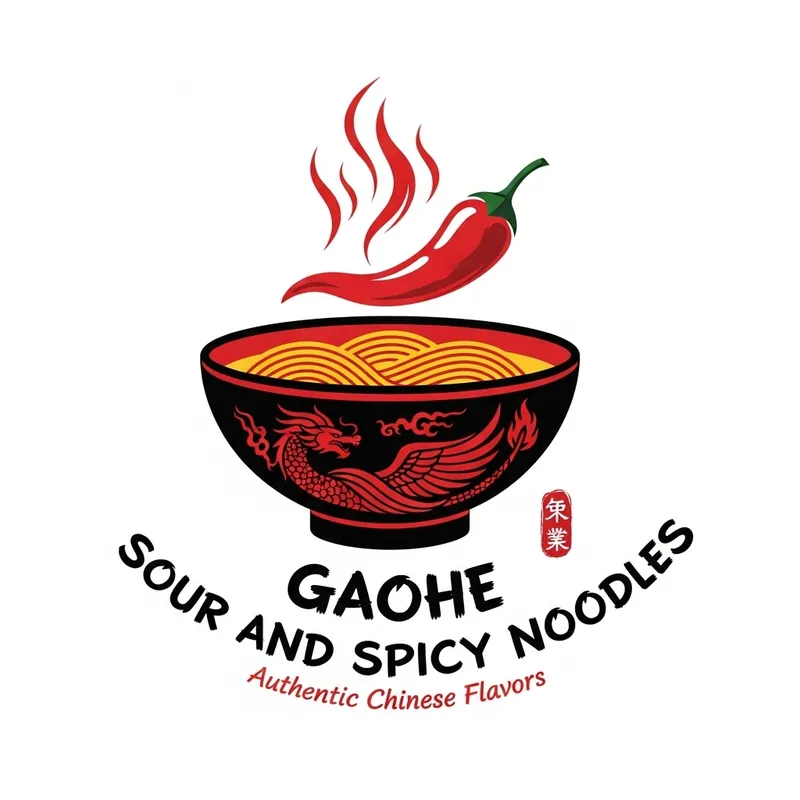 Gaohe Sour and Spicy Noodle Logo | Symbol of Chinese Cuisine