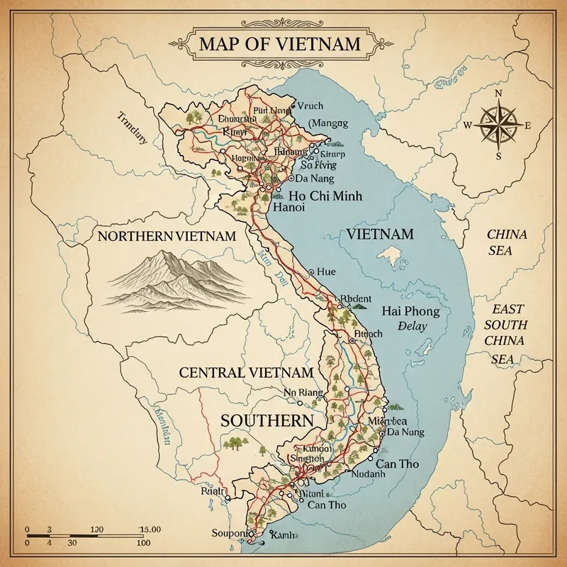 Vietnam Map: Regions, Cities, and Natural Features
