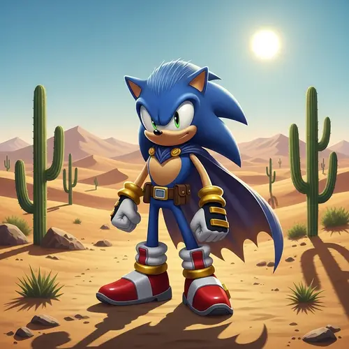 Anthropomorphic Hedgehog in Desert Biome - Gaming Adventure Character