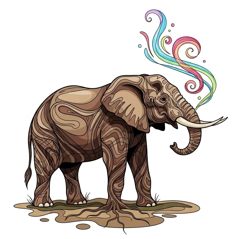 Surreal Abstract Elephant Art