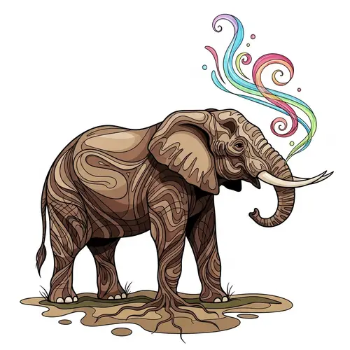 Abstract Elephant Art | Surreal Interpretation