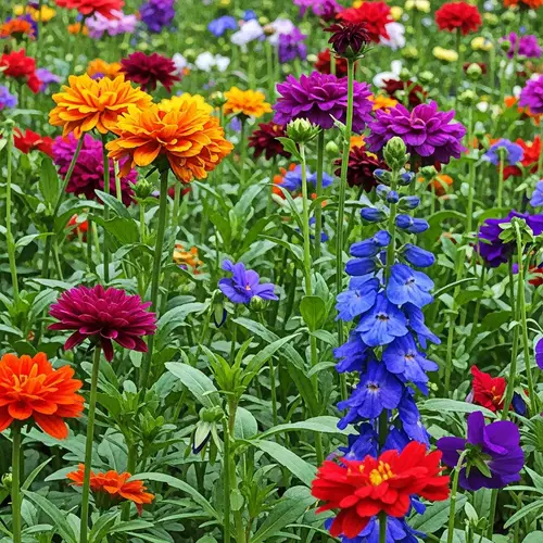 Vibrant Watercolor Flowers in Bloom